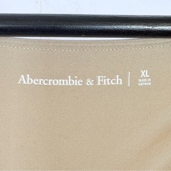 Abercrombie & Fitch Womens Tan Long Sleeve Square Neck Blouse XL Basic Top - Picture 3 of 6